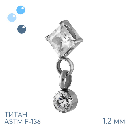 Накрутка с подвеской Pendant Rhomb 1.2 мм